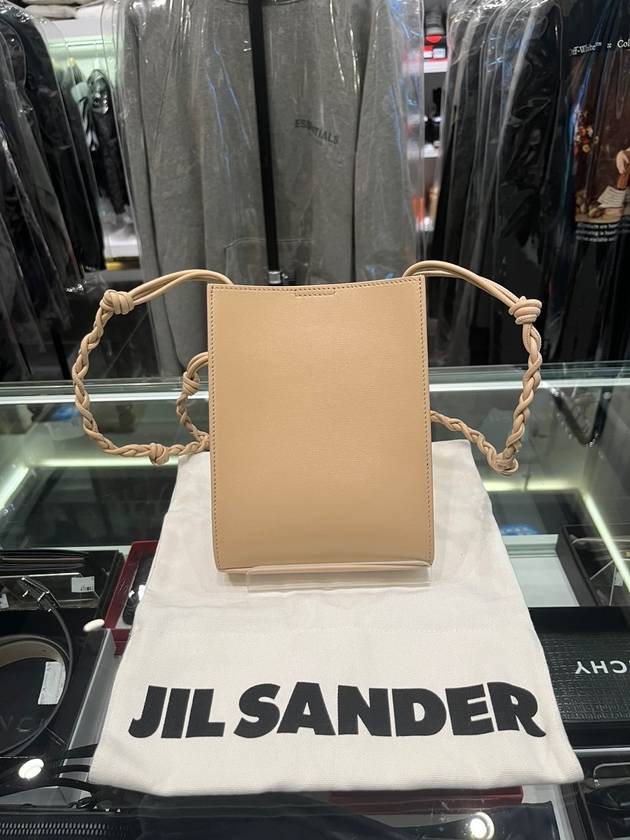 Tangle Smooth Leather Small Cross Bag Beige - JIL SANDER - BALAAN 3