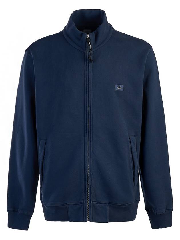 Logo Cotton High Neck Zip-Up Jacket Navy - CP COMPANY - BALAAN 2