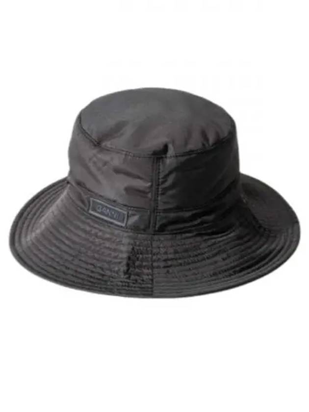 Tech Logo Patch Bucket Hat Black - GANNI - BALAAN 2