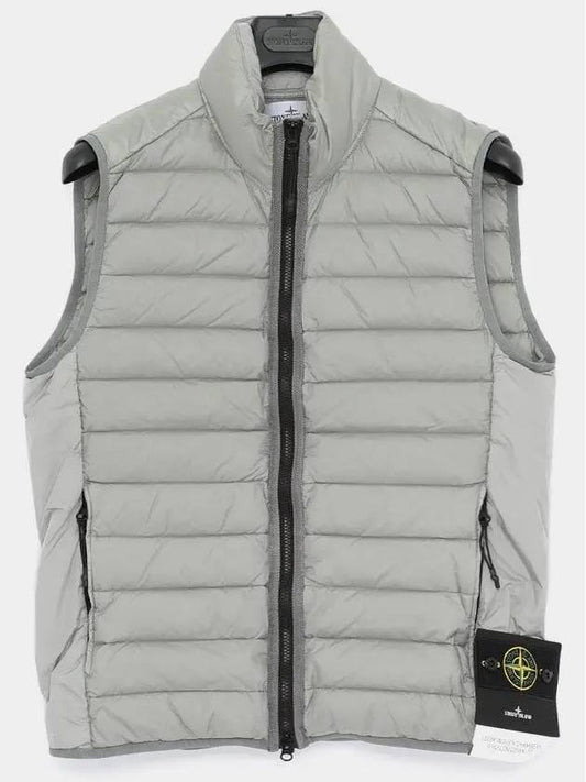 Loom Woven Chambers Recycled Nylon Down TC Vest Grey - STONE ISLAND - BALAAN 2