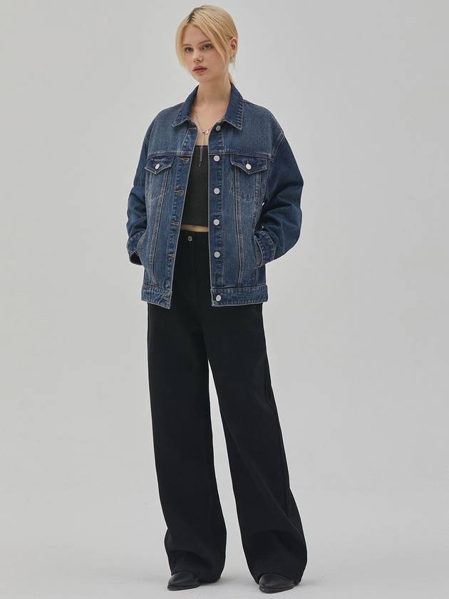 Women's Denim Loose Wide Jeans Black - RYUL+WAI: - BALAAN 4