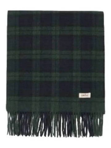 Drold Monsieur Reshap Tartan Dark Green Scarf Muffler - DROLE DE MONSIEUR - BALAAN 1