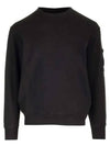 Diagonal Fleece Sweatshirt Black - CP COMPANY - BALAAN 2