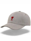 De Coeur Embroidery Ball Cap Jabel Grey - AMI - BALAAN 3