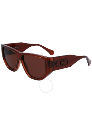 Men's Eyewear Geometric Sunglasses Brown - SALVATORE FERRAGAMO - BALAAN 1