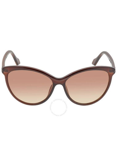 Calvin Klein Brown Cat Eye Ladies Sunglasses CK19534S 210 58 - CALVIN KLEIN - BALAAN 1