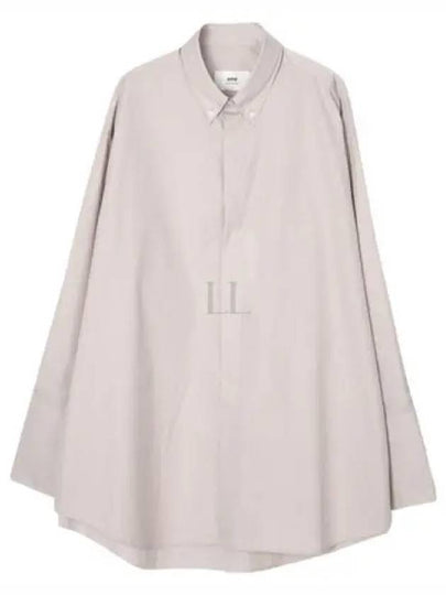 Mattiussi Oversized Long Sleeve Shirt Pink - AMI - BALAAN 2