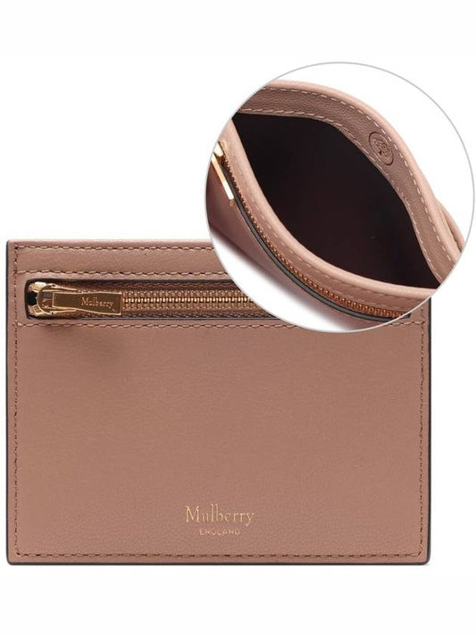 Zippered Grained Leather Card Wallet Maple - MULBERRY - BALAAN 2