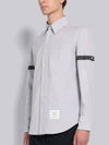 Men's Micro Check Poplin Long Sleeve Shirt Medium Grey - THOM BROWNE - BALAAN 4