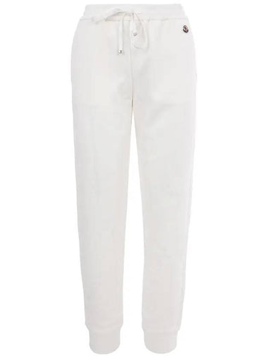 Women's Logo Patch Track Pants White - MONCLER - BALAAN 1