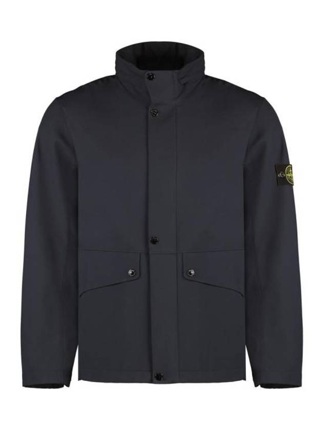 Logo Light Soft Shell Jacket Navy - STONE ISLAND - BALAAN 2