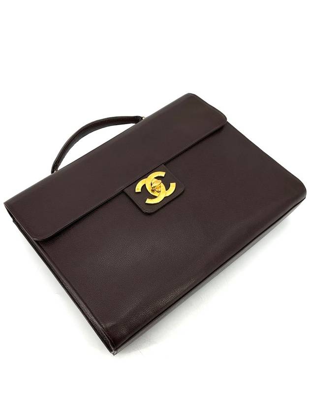 Caviar gold logo briefcase - CHANEL - BALAAN 6