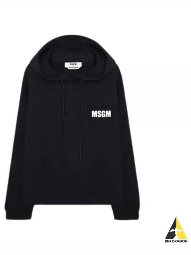 Logo Print Hoodie Black - MSGM - BALAAN 2