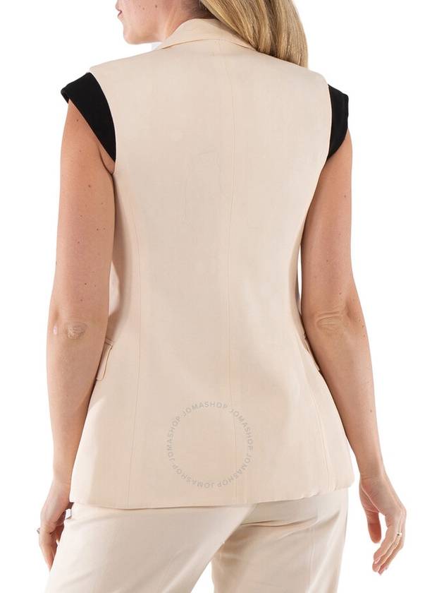 Burberry Ladies Buttermilk Beige Aurelie Tailored Vest, Brand Size 12 (US Size 10) - BURBERRY - BALAAN 3