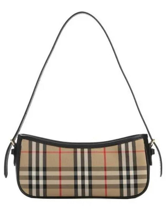 Check Hobo Zipper Shoulder Bag Beige - BURBERRY - BALAAN 2