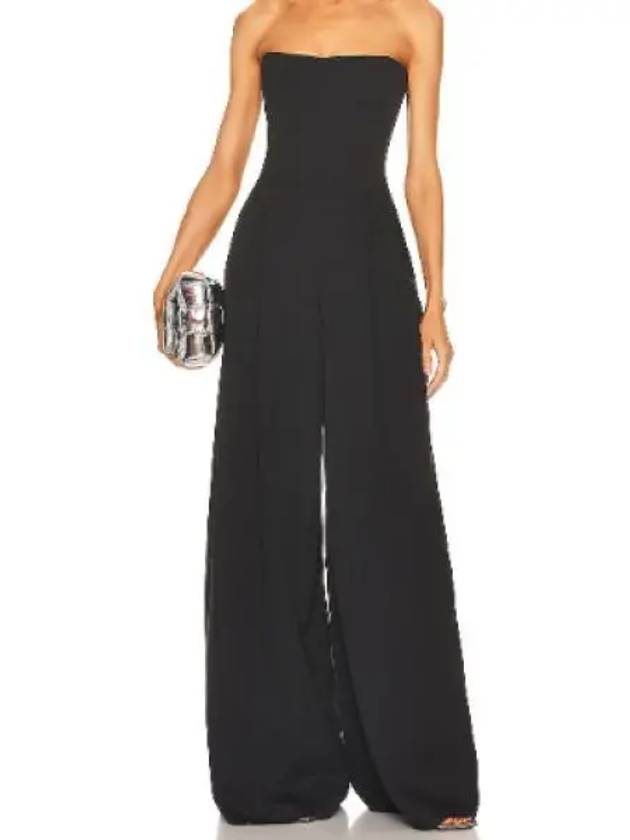 Strapless Wide Leg Jumpsuit Black - BOTTEGA VENETA - BALAAN 2