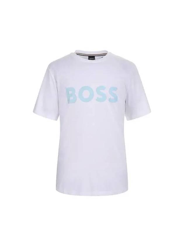 Official logo graphic regular fit t shirt 50467075 100 white - BOSS - BALAAN 1