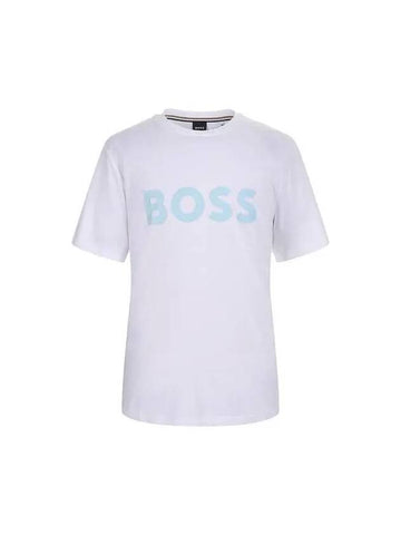 Official logo graphic regular fit t shirt 50467075 100 white - BOSS - BALAAN 1