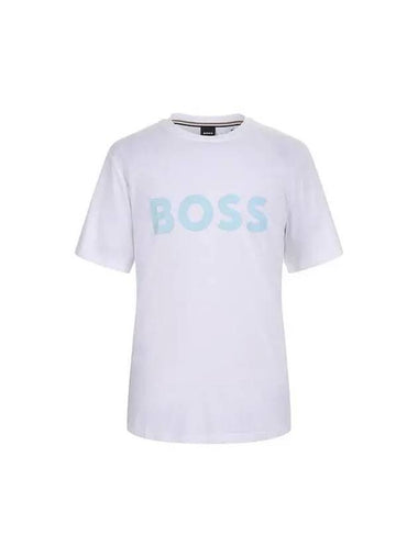 Official logo graphic regular fit t shirt 50467075 100 white - BOSS - BALAAN 1