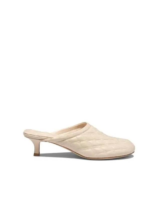 Embroidered Quilted Mule Ivory - BURBERRY - BALAAN 2