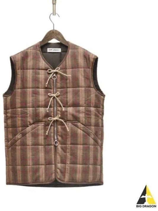 Check Padded Vest Brown - OUR LEGACY - BALAAN 2