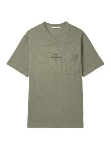 Logo pocket short sleeve t shirt khaki - HELMUT LANG - BALAAN 1