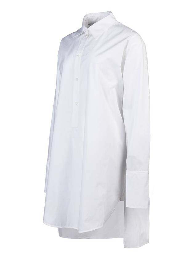 Deconstructed Shirt Cotton Midi Dress White - LOEWE - BALAAN 3