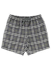 Men's Check Drawcord Swim Shorts Storm Gray - BURBERRY - BALAAN 2