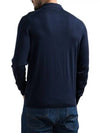 Half Zip Wool Knit Top Navy - KITON - BALAAN 5