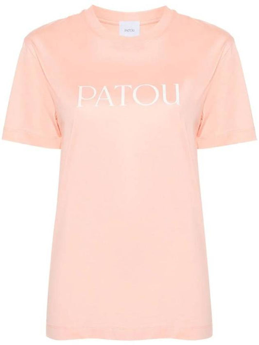 Logo Cotton Short Sleeve T-Shirt Orange - PATOU - BALAAN 1