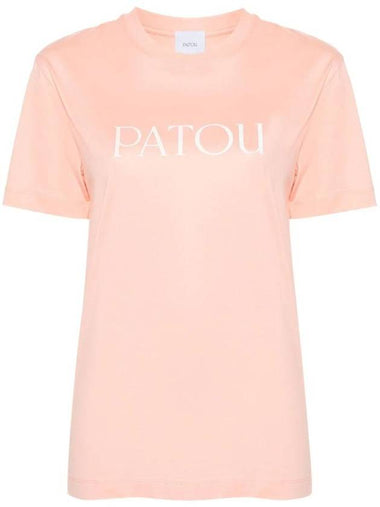 Logo Cotton Short Sleeve T-Shirt Orange - PATOU - BALAAN 1