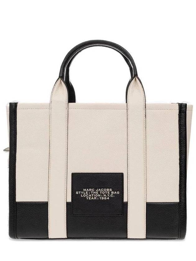 Logo Medium Leather Tote Bag Cream - MARC JACOBS - BALAAN 3