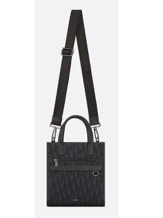 Safari North South Oblique Jacquard Tote Bag Black - DIOR - BALAAN 5