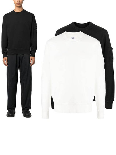 Lens Wappen Cotton Sweatshirt Black - CP COMPANY - BALAAN 2