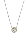 Miller Pave Logo Delicate Necklace Silver - TORY BURCH - BALAAN 1