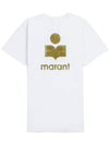 Zafferh Logo Cotton Short Sleeve T-Shirt White - ISABEL MARANT - BALAAN 4