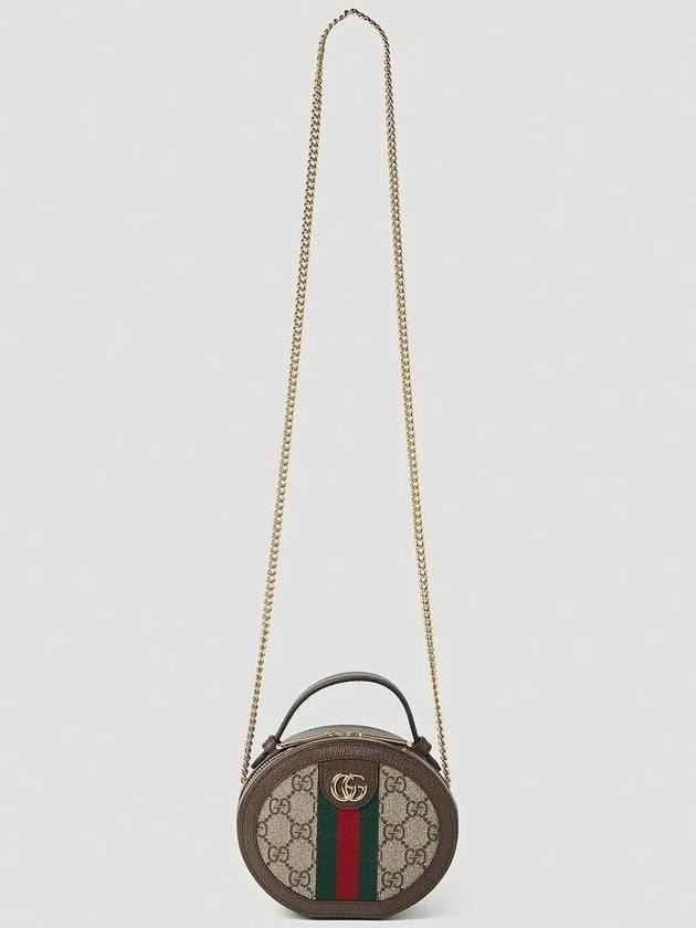 Ophidia Mini Chain Shoulder Bag Beige Brown - GUCCI - BALAAN 3