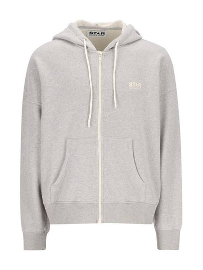 Star Logo Zip-Up Hoodie Melange Grey - GOLDEN GOOSE - BALAAN 2