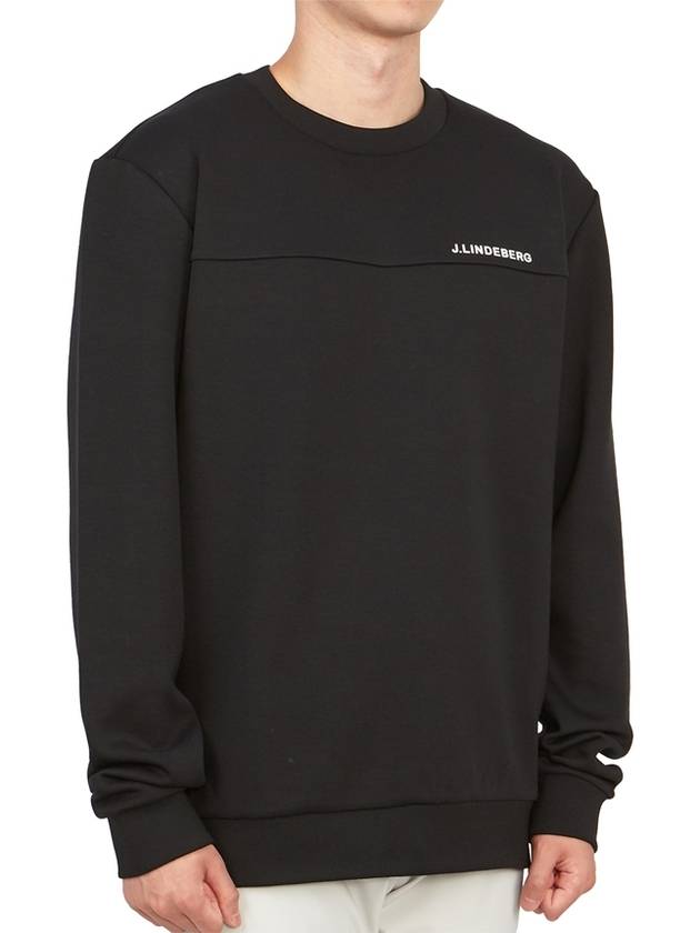 Men's Jeff Crew Neck Sweatshirt Black - J.LINDEBERG - BALAAN 4