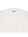 Logo Patch Knit Top White - STONE ISLAND - BALAAN 4