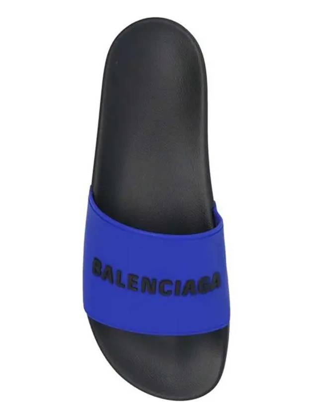 Logo Pool Slippers Navy - BALENCIAGA - BALAAN 5