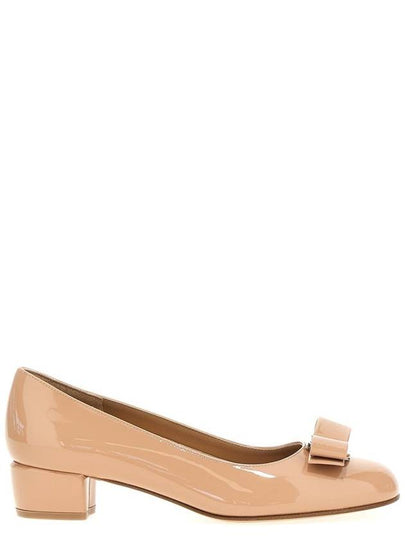 Vara Bow Patent Pumps Beige - SALVATORE FERRAGAMO - BALAAN 2