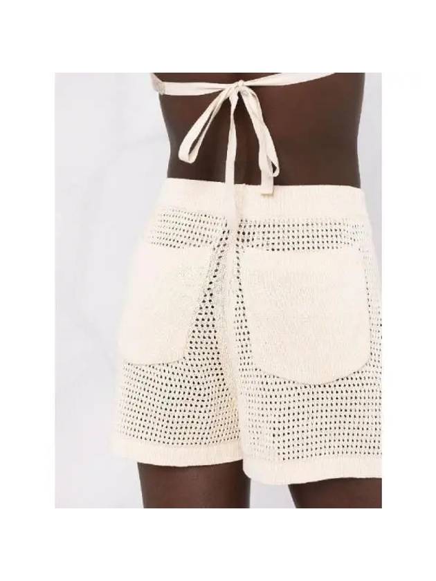 Nanushka JAEL Crochet Knit Shorts NW22BCST00272CREME - NANUSHKA - BALAAN 5