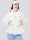 Nylon Lightweight Waist Banding Fit and Flare Ivory Windbreaker Jacket DO3242WB49 2 - DOYOUKNOWMC GOLF WEAR - BALAAN 2