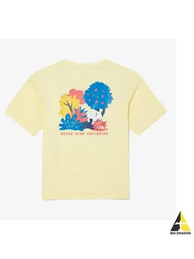 The North Face KIDS Wild Explore Short Sleeve Round Tee NT7UQ09U LYE - THE NORTH FACE - BALAAN 1