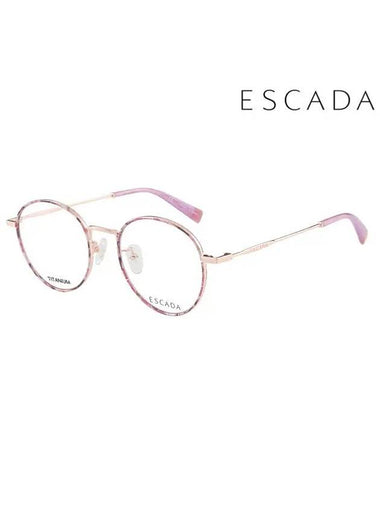 Glasses Frame VES967F 0G24 Round Titanium Men Women - ESCADA - BALAAN 1