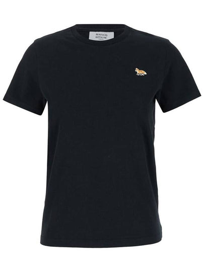 Baby Fox Patch Regular Short Sleeve T-Shirt Black - MAISON KITSUNE - BALAAN 2