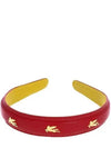 Three Breaths Pegasus Logo Leather Headband Red - ETRO - BALAAN 3