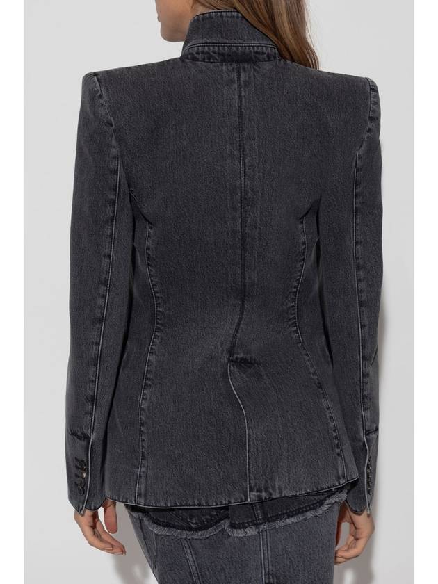 Alexander McQueen Denim Jacket, Women's, Grey - ALEXANDER MCQUEEN - BALAAN 4