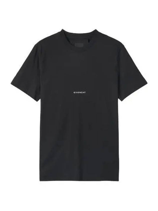 Mini logo print short sleeve t shirt black - GIVENCHY - BALAAN 1